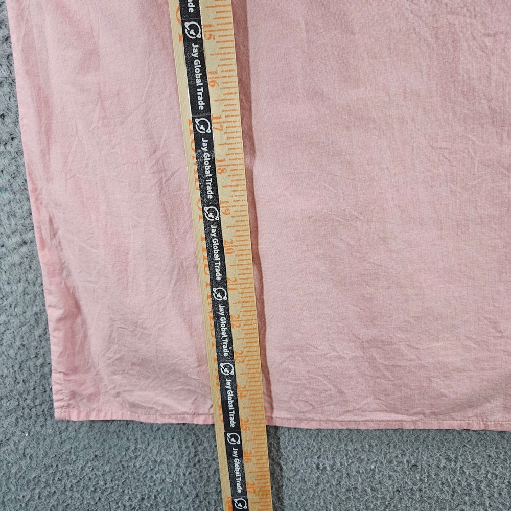 J.Crew Womens Pink Cotton Ruffle Tie Sleeve Blouse Top Medium Keyhole Back - Picture 9 of 10